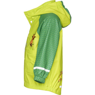 Playshoes regenjas muis, olifant en eendje groen