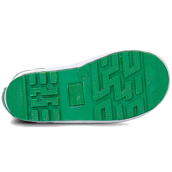Playshoes regenlaarzen uni groen met witte streep