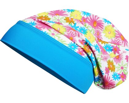 Playshoes zwem beanie roze bloemen