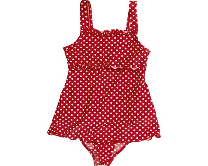Playshoes badpak met rokje rood witte stippen