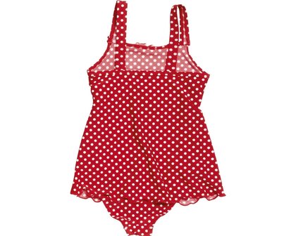 Playshoes badpak met rokje rood witte stippen