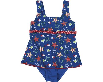 Playshoes badpak met rokje sterren blauw
