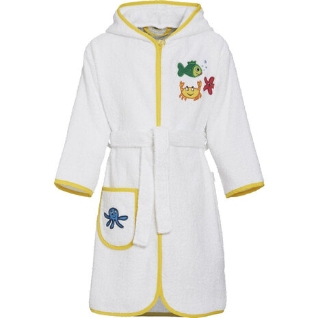 Playshoes badjas wit zeedieren