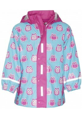 Playshoes regenjas uiltjes fuchsia aqua