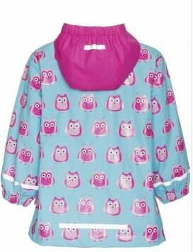Playshoes regenjas uiltjes fuchsia aqua