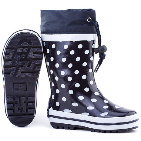 Playshoes regenlaarzen stippen marine