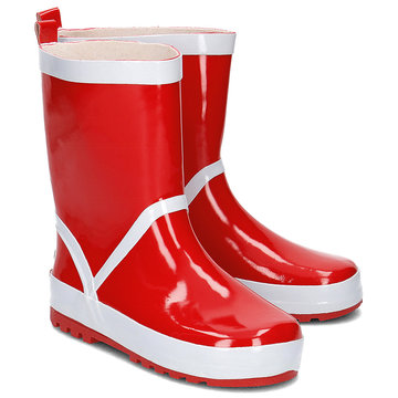 Playshoes regenlaarzen rood met witte strepen