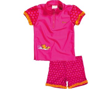 Playshoes tweedelige zwemsuit muis fuchsia