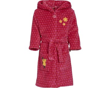 Playshoes badjas fleece muis fuchsia