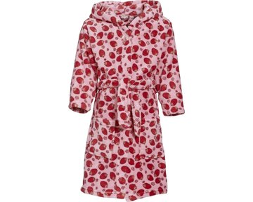 Playshoes badjas fleece aardbei rood