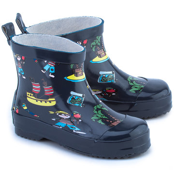 Playshoes halfhoge regenlaarsjes marine piraat