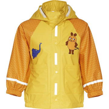 Playshoes regenjas muis en olifant geel oranje