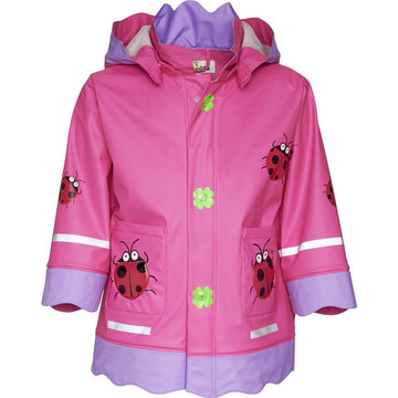 Playshoes regenjas fuchsia lieveheersbeestje