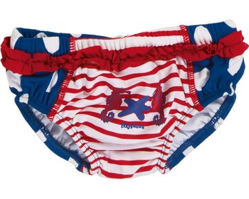 Playshoes zwemluier zeepaardje blauw rood