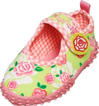 Playshoes waterschoenen roosjes roze groen