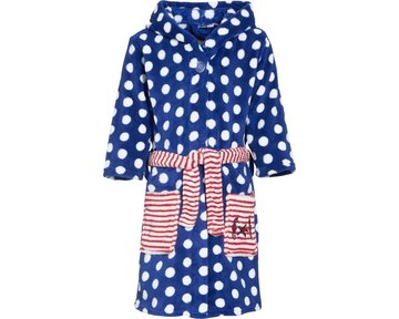Playshoes badjas fleece zeepaardje blauw rood
