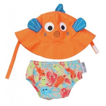 Zoocchini zwemluier en zonnehoedje Vis