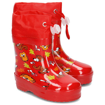 Playshoes regenlaarzen dieren rood