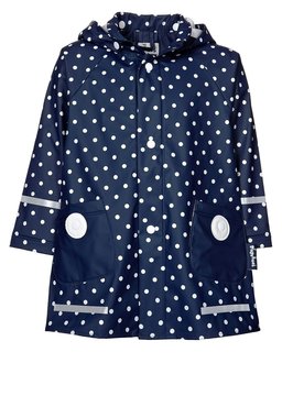 Playshoes regenjas marine stippen allover