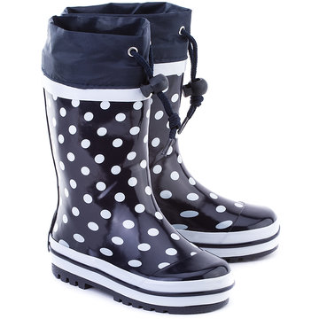 Playshoes regenlaarzen stippen marine